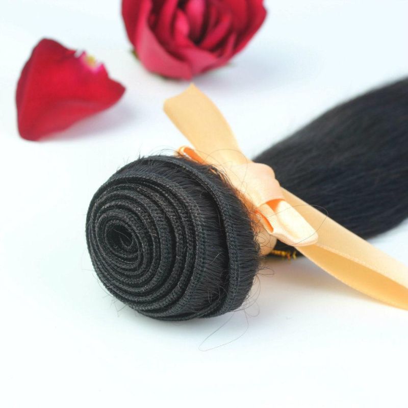 Silky Straight Natral Color Stock Indian Remy Human Hair Weft
