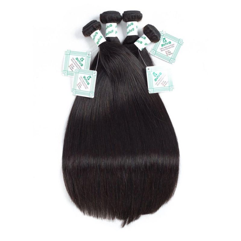 Peruvian Straight Virgin Hair Weaving Natural Color 100% Unprocessed Human Hair Weft Bulk
