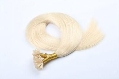 12&quot; 14&quot; 18&quot; 22&quot; Fusion Hair Extensions Blonde Nail U Tip Pre-Bonding Human Hair on Capsuel Europen Natural Remy Straight Hair