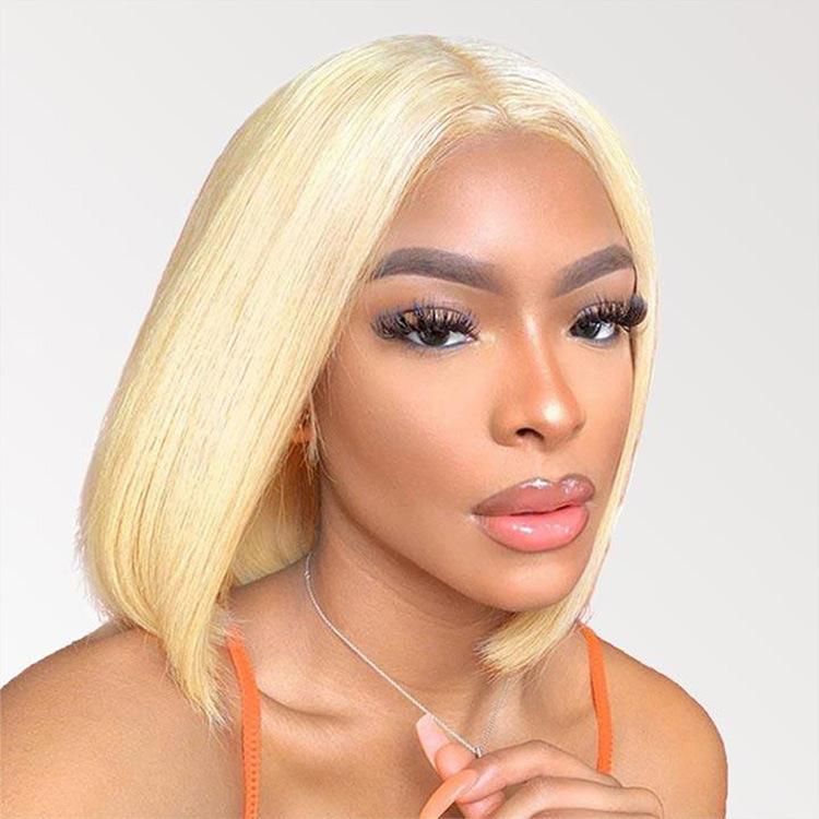 Remy Virgin Brazilian Human Hair Wholesale 1b 613 Ombre Lace Front Wigs Bob