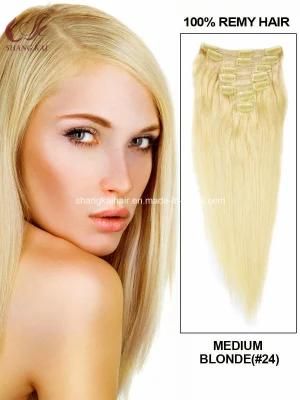 Full Head Deluxe Size Clips Human Hair Extension