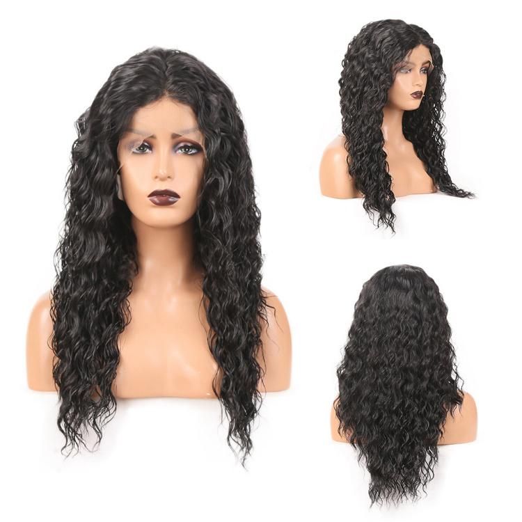 Wholesale 13X4 Synthetic Fiber Lace Front Middle Part Curly Wig