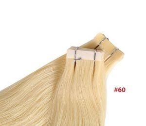 Tape in Extensions Human Hair 100% True Virgin Remy Full Cuticle Seamless Natural Tape on Extensions for Luxury Salon Beauty Platinum Blonde