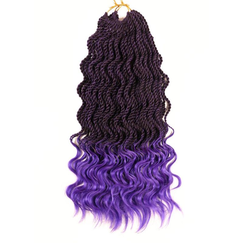 14" Senegalese Twist Crochet Braids Hair Wavy Ends Hair Braiding