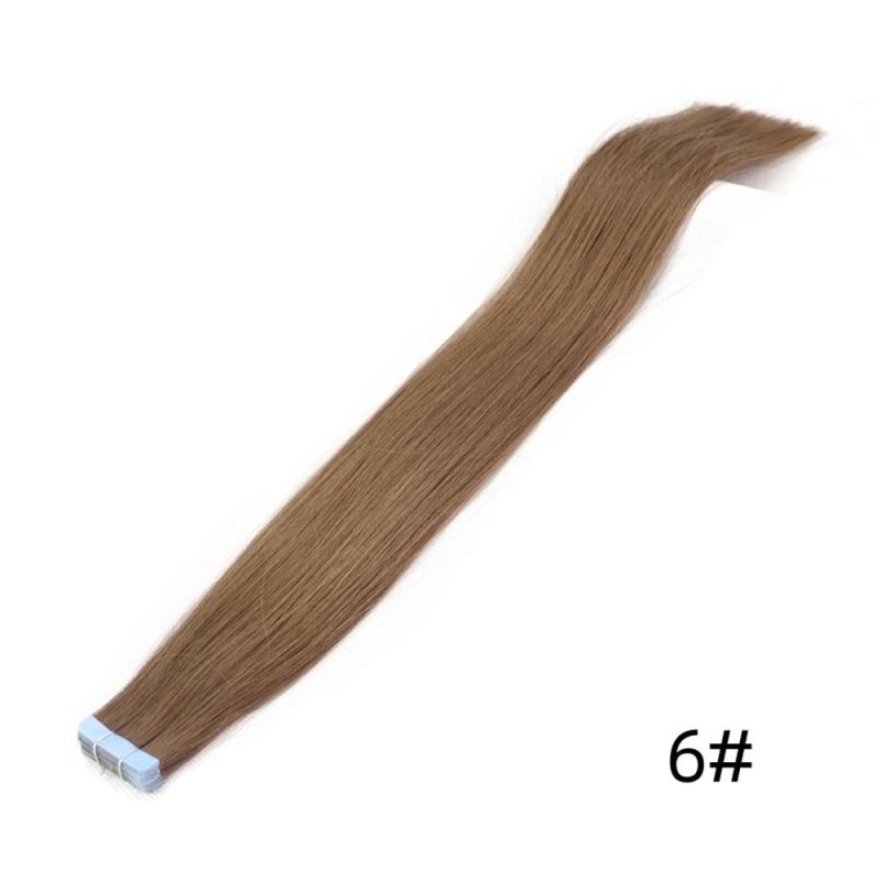 Human Hair Tape Extensions European Natural Seamless Skin Weft 14" Black Brown Blonde 100% Virgin Remy Hair 40 PCS