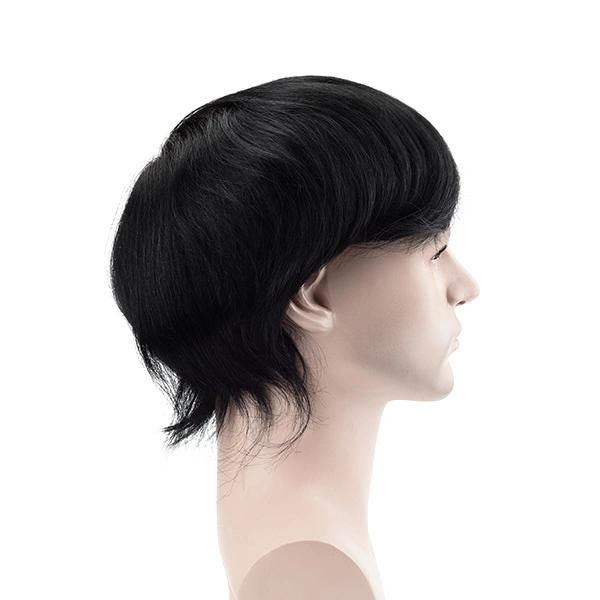 Thin Skin Base Single Split Knots Men′s Toupee