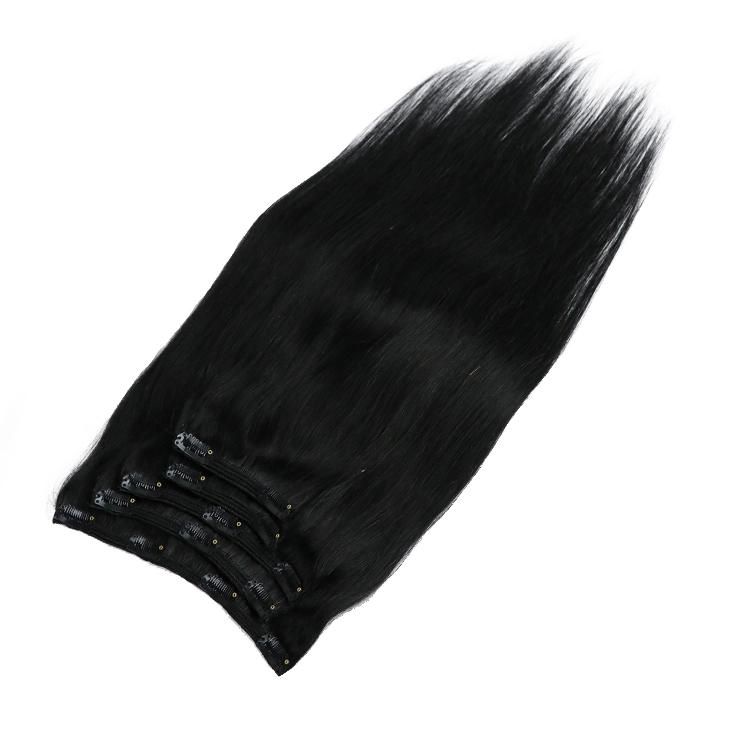 5PCS/Set 14 Clips Wholesale Human Hair Raw Remy Cuticle Clip Hair Extensions