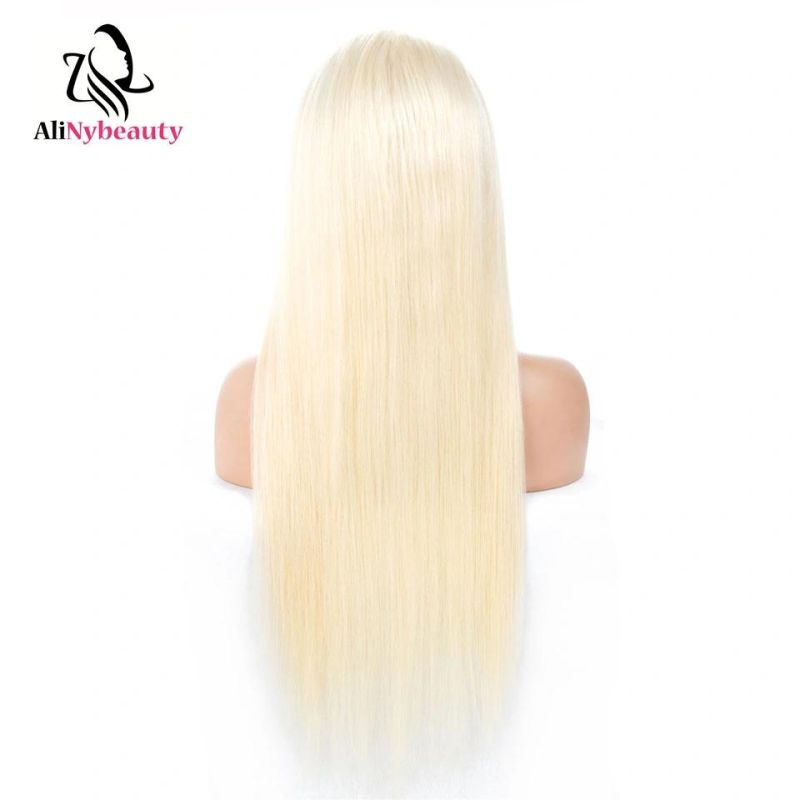 Alinybeauty 150% Density 613# Straight Human Hair Full Lace Wig