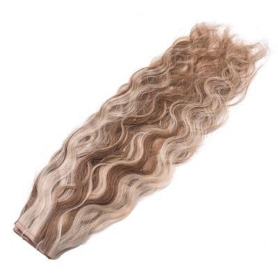 Invisible Double Drawn 100% Virgin Russian Hair Extension Flat Weft Hair Bundles