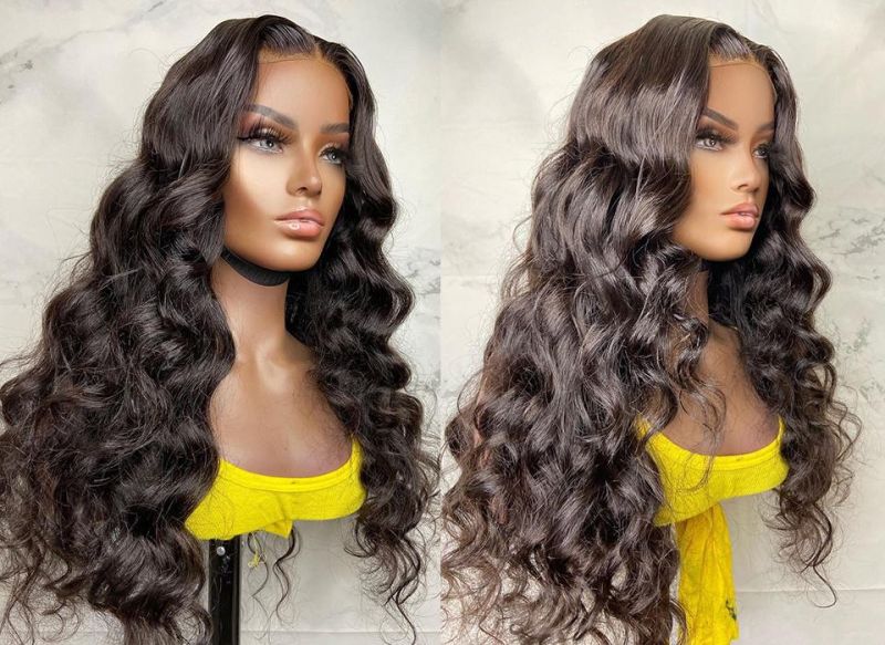 10A Lace Front Hair Wigs Preplucked Loose Deep Wave Wigs