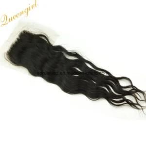 Wholesale 4*3.5 Top Lace Cheap Virgin Natural Wave Peruvian Human Hair Closure