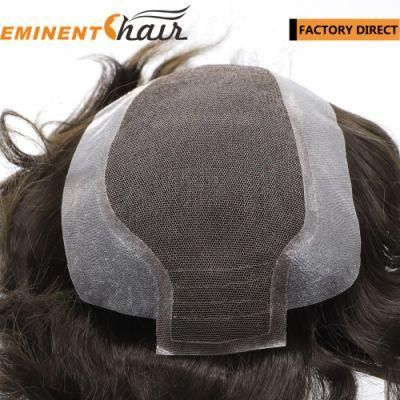 Factory Direct Men&prime;s Human Hair Wholesale Hair Topper