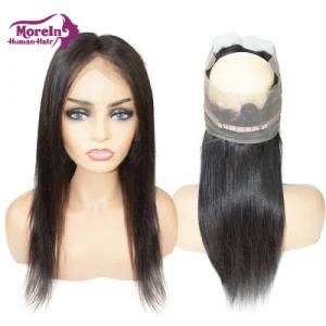 Morein 10A Grade Brazilian Human Hair 360 Lace Frontal Wigs Straight Hair