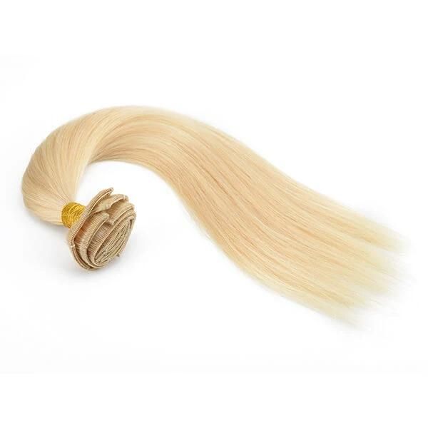 Chinese Remy Hair Blond Clip-in Female Toupee
