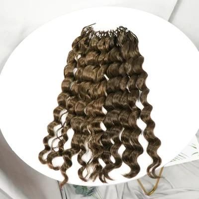 European Cuticle Aligned Micro Ring Loose Wave Hair Extension Human Hair