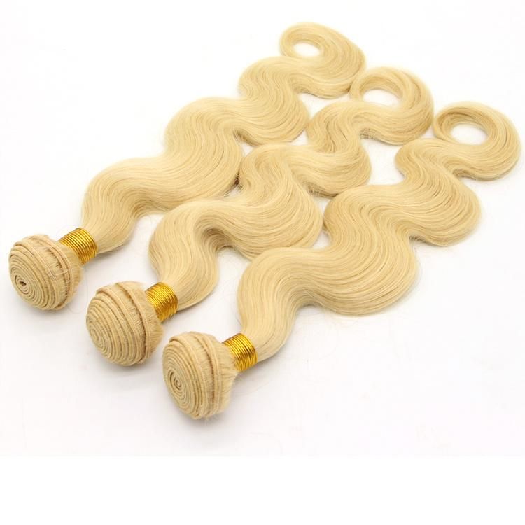 Wholesale Blond Hair Unprocessed Brazilian Body Wave 613 Hair Extension