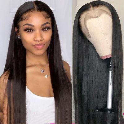 Behappy Amazon&prime; S Best-Selling Medium Length Straight Hair 35cm-65cm Full Lace Human Hair Wig for Black Women