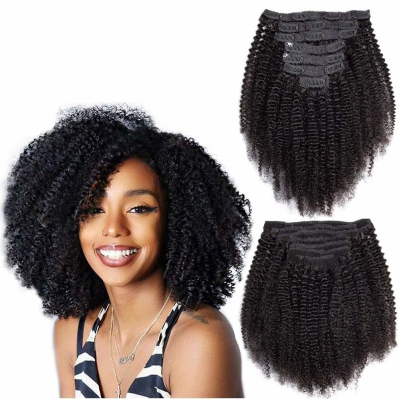 Kbeth Remium Virgin Cuticle Aligned Kinky Curly Human Hair Wefts Natural Color