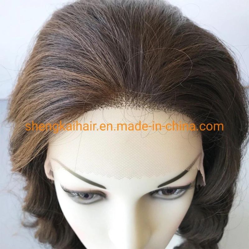 China Wholesale Good Quality Full Handtied Long Hair Heat Resistant Synthetic Lace Front Wigs