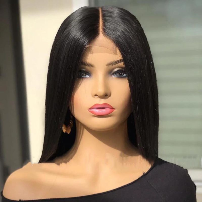 Black Straight Wig 150% Lace Front Human Hair Wigs for Women Brazilian Remy Hair Pre Plucked Lace Wig with Baby Hair 26 Inch