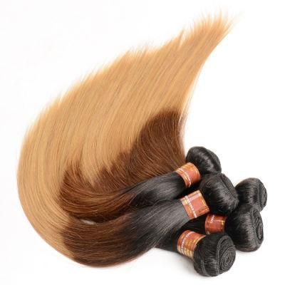 Women Hair Ombre 3 Bundles 8-30&quot;Inch T1b/27 Brazilian Straight Remy Human Hair Weave
