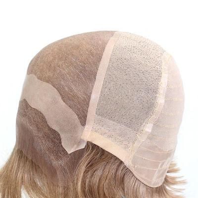 Lm001 Anti-Slip Silicon Mono Top and Lace Front Synthetic Hair Wig for Women