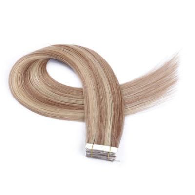 in Human Hair Extensions 20PCS European Remy Straight adhesive Extension Tape on Hair