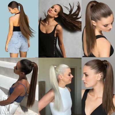 Heat Resistant Hair 22inch Wrap Around Pony Hairpiece for Women