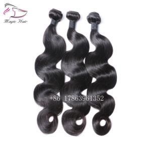 8A Brazilian Body Wave 3PCS Hair Weaves with Top Lace Closure Natural Color Hair Bundles Brazilian Peruvian Remy Human Hair Extensions