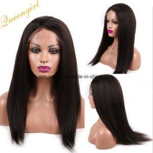 Factory Remy Front / Full Lace Wigs Peruvian Virgin Afro Kinky Straight Hair Wig