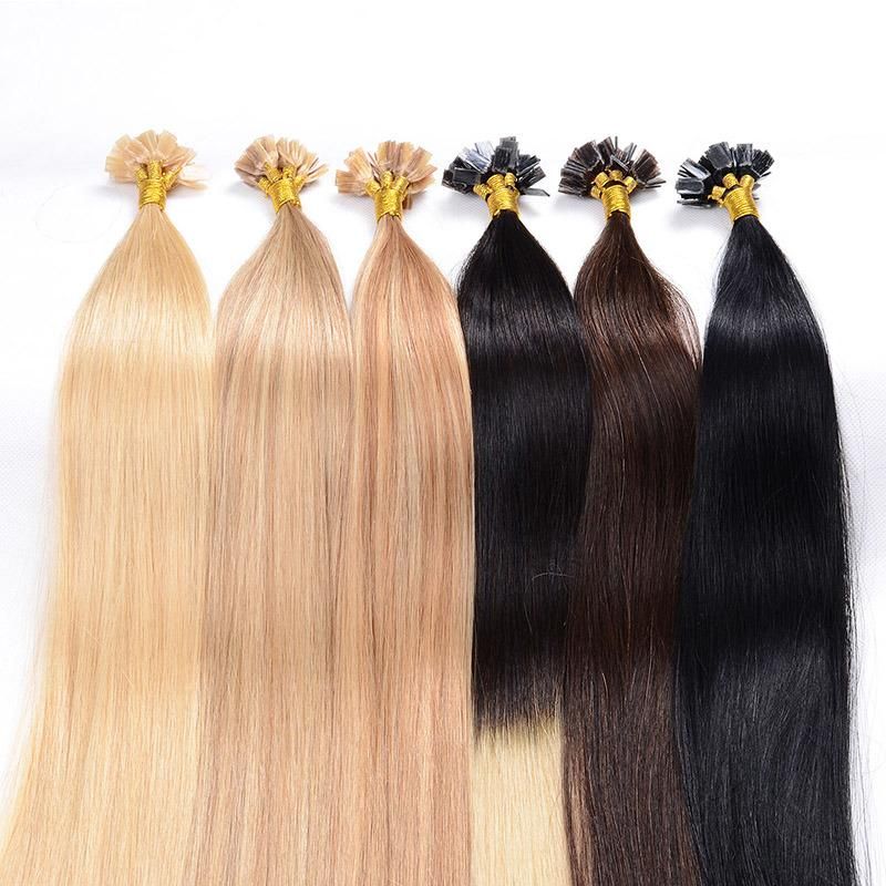 Keratin Hair Extension Straight, U Tip Pre-Bonded Hair Nail Tip Hair