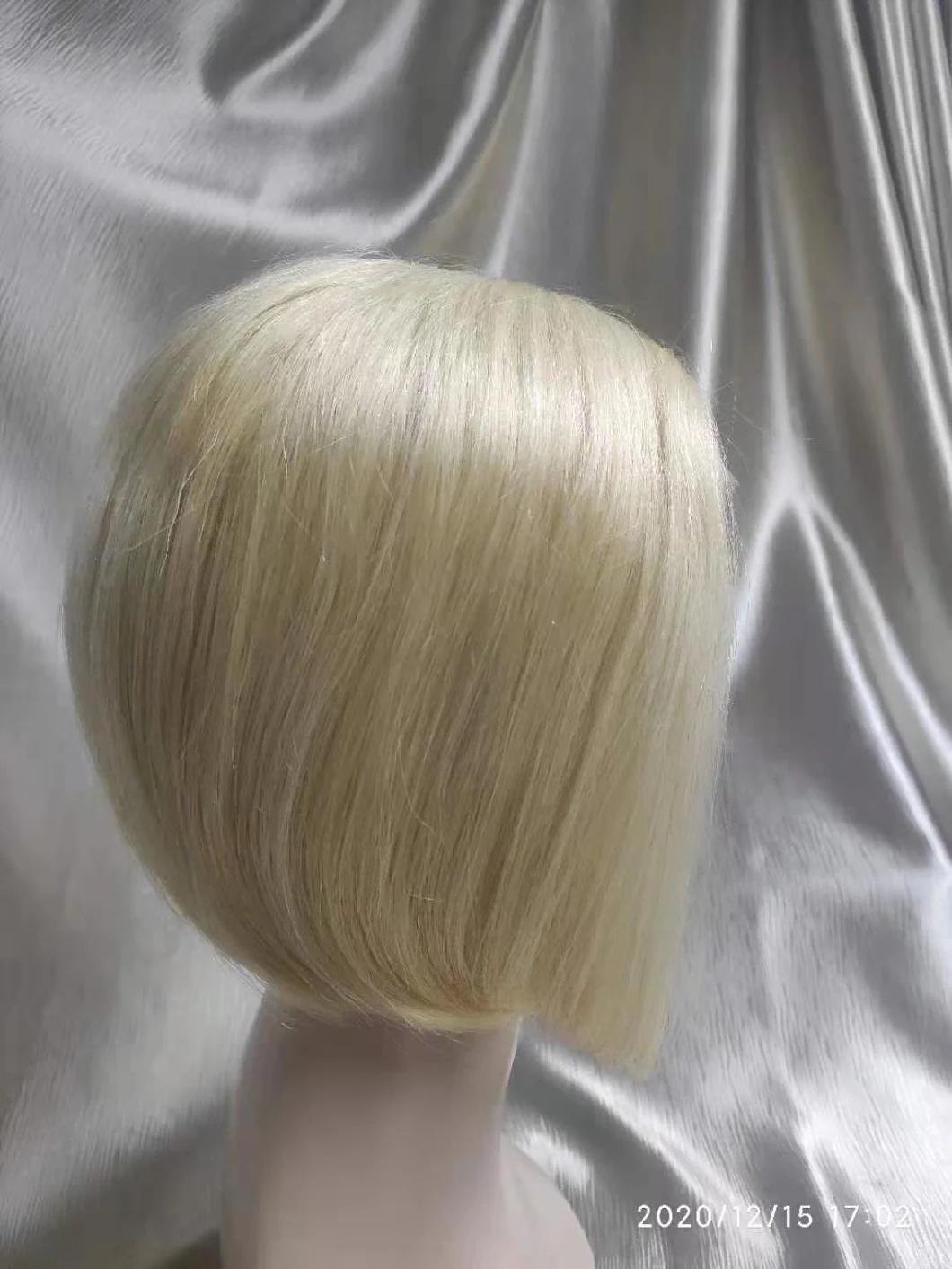 Large Stock Factory Price Short Human Hair Blonde Color Bob Wigs with T-Lace Part