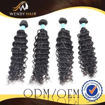 Black Color Indian Virgin Remy Deep Wave Hair