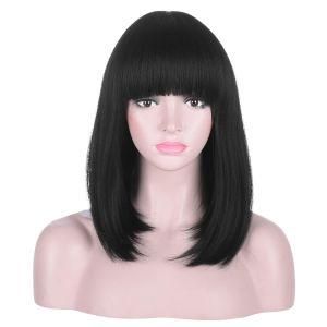 Bob Wigs 1b Color Straight Human Hair Wigs Best Quality Lace Front Bob Wigs