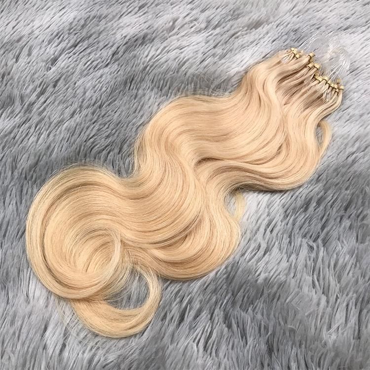 Wholesale Indian Human Hair Raw Body Wave Micro Loop Ring Hair Extensions