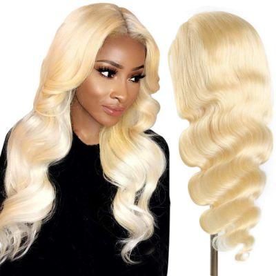 Blonde Lace Front Wig Human Hair Body Wave 613 Wigs for Black Women Pre Plucked with Baby Hair 150% Density 12 Inches
