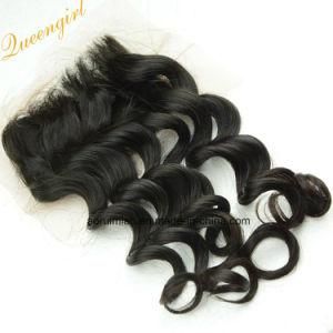 9A Black Women Cheap Virgin Loose Wave Malaysian Hair 4*4 Top Lace Closure