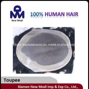 Men&prime;s Toupee with Virgin Human Hair
