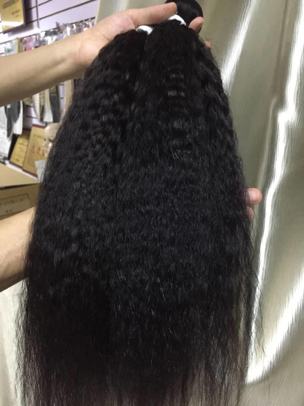Wholesale Virgin Brazilian Remy Kinky Straight Human Hair Weave Bundles