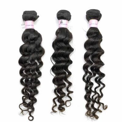 9A 100% Deep Wave Virgin Indian Human Hair Extensions