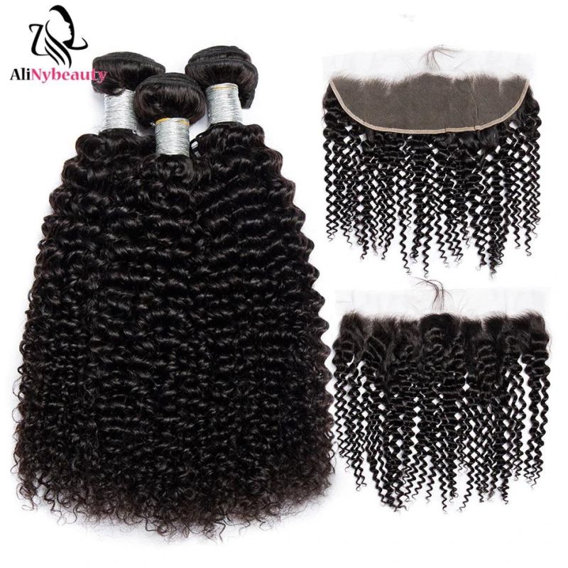 Factory Price High Quality 100% Human Hair Bundles with Lace Frontal