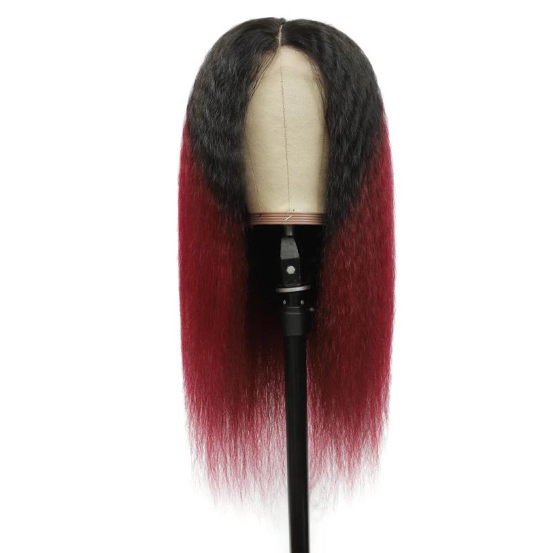 Kbeth Kinky Curly Human Hair Wig for Black Women Red Black Double Color 100% Virgin Remy Custom Human Hair Wigs Wholesale