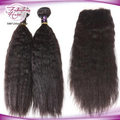 Lace Closure Human Hair Bundles Kinky Straight Closure Wigs