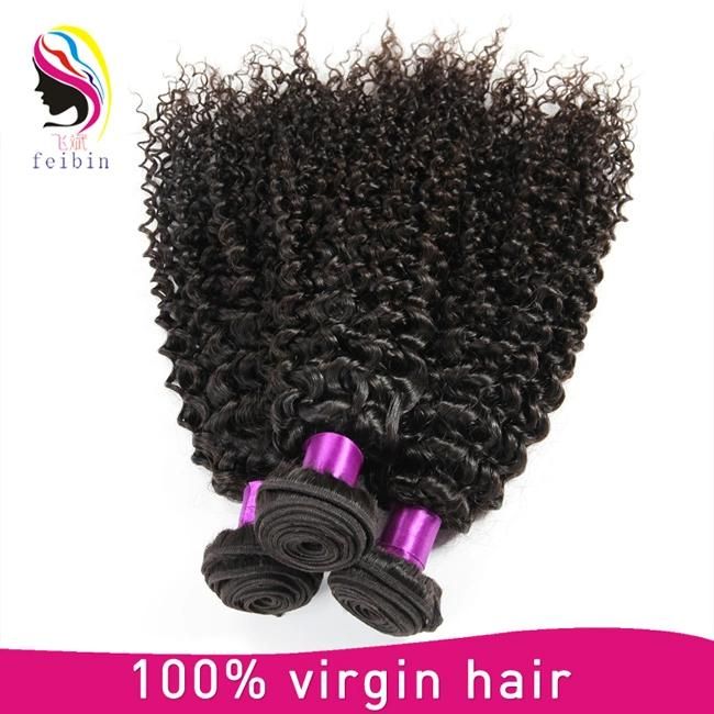 Factory Price 8A Virgin Remy Kinky Curl Indian Human Hair Weaving