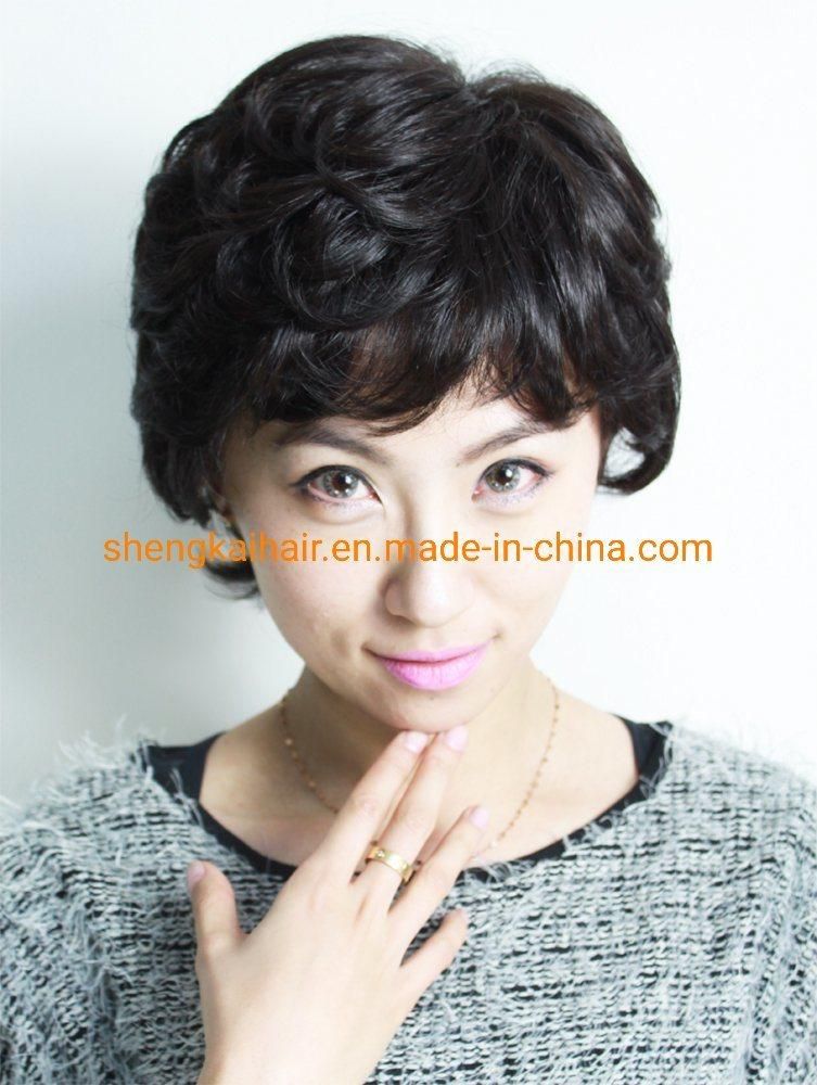 Full Handtied Human Hair Synthetic Hair Mix Wholesale Kanekalon Wig