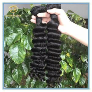 Top Quality Unprocessed Natural Black Deep Body Wave 8A Grade Peruvian Human Hair in Full Cuticle Cut From One Donor with Factory Price Wfp-044