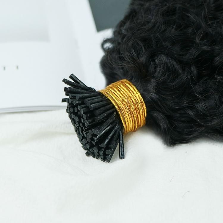 Wholesale Natural Black Indian Remy Hair Keratin I Tip Hair Extensions