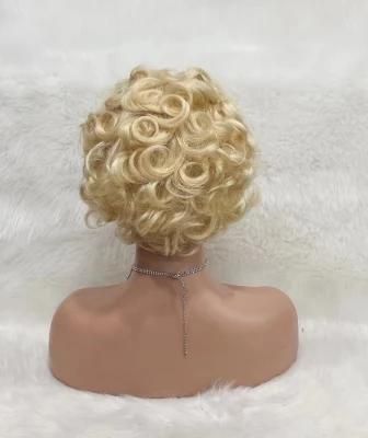 Remy Virgin Indian Human Hair Wig 12A 613 Blond Wig Transparent HD Full Lace Frontal Wigs