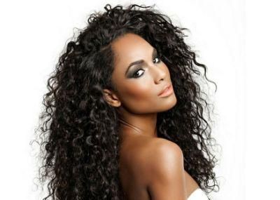 Quality Brazilian Hair Deep Curly 18inches Black Color