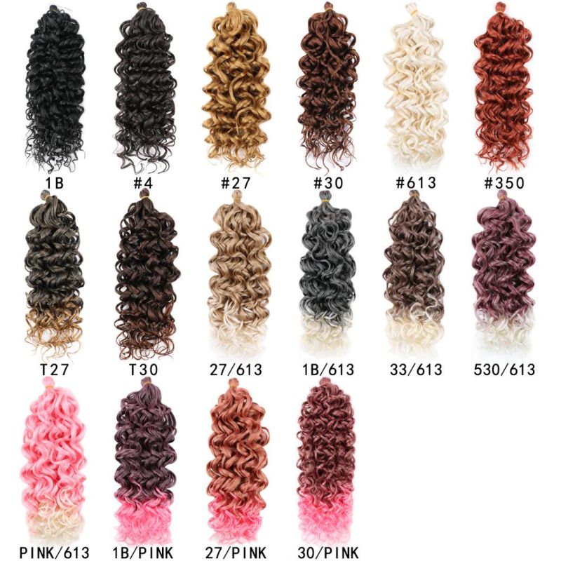 20" Hawaii Ocean Wave Braiding Hair Synthetic Afro Wavy Silk Crochet Hair Braids